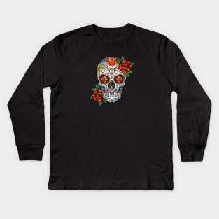 Mexican Skull Kids Long Sleeve T-Shirt